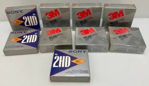 lot 232 image: New Old Stock 10 Packs 3M 5 14 Double Sided Density Floppy Diskettes And Sony Diskettes (All Factory Sealed)