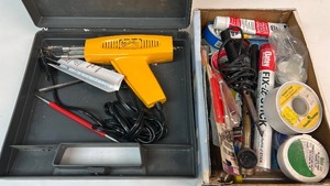 lot 127 image: Soldering Gun Kit with Assorted Soldering Tools and Supplies