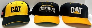 lot 10 image: Set of 3 CAT and Caterpillar Logo Baseball Caps