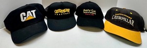 lot 12 image: Set of 4 Caterpillar Branded Hats - Trucker and Baseball Caps