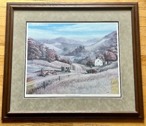 lot 43 image: Signed and Numbered Print Grading the School House Road Framed 2081000