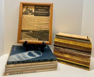 lot 89 image: Collection of Vintage Tractor and Engine Manuals with Caterpillar Advertising