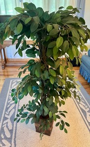 lot 94 image: Tall Artificial Tree with Decorative Pot