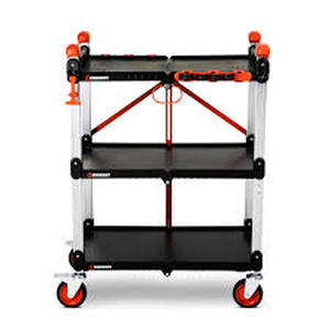 lot 58 image: Crescent SITERUNNER 20 in. 3-Shelf Heavy Duty Folding Jobsite Cart with 300 lb. Capacity  Customer Returns See Pictures