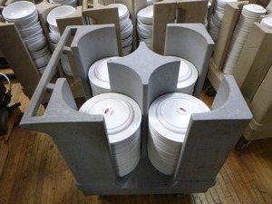 lot 12 image: Lakeside Plate Cart with Plates