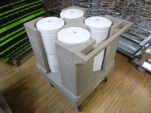 lot 13 image: Raburn Plate Cart with Plates