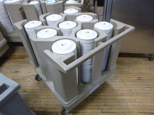 lot 20 image: Raburn Plate Cart with Plates