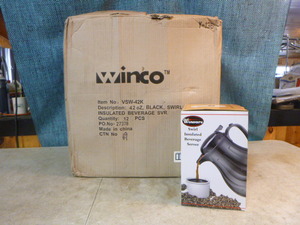 lot 70 image: New 12 Winco Swirl Insulated Beverage Servers