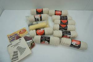 lot 28 image: (10ct) Off-White Yarn & (3ct) Yellow Yarn