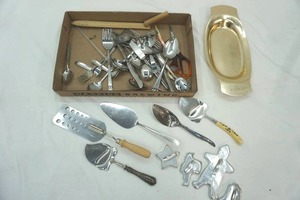 lot 91 image: Vintage Flatware Some Silver Plated