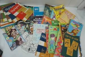 lot 116 image: Vintage Writing, Coloring & Activity Books