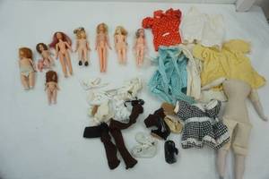 lot 117 image: vintage dolls and clothing