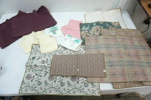 lot 161 image: cloth napkins, table runners