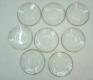 lot 184 image: Indiana Glass Holiday Gold Trim Salad Plates (8ct)
