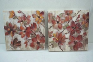 lot 187 image: (2ct) Canvas Artwork 14 square by 1.5 deep