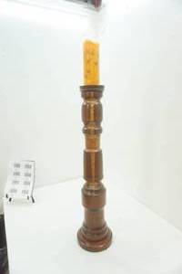 lot 206 image: Solid Wood Candle Holder 32.5 tall