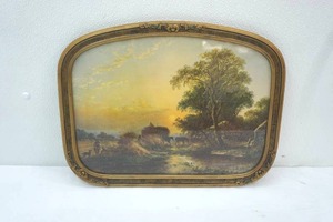 lot 208 image: Vintage Landscape Lithograph 17.5x13.5
