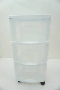 lot 284 image: 3 Drawer Storage Cart