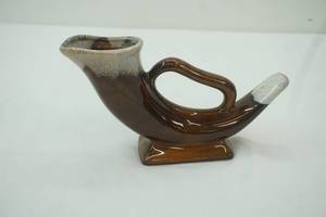 lot 294 image: Vintage Anna Van Briggle Pottery Horn of Plenty Vase