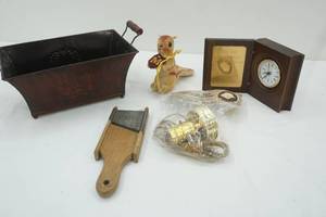 lot 312 image: Vintage Cabbage Shredder, Canning Jar Lamp Adaptor, Vintage Minnesota Gopher and More