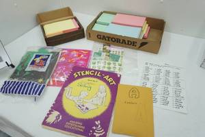 lot 338 image: Colored Notecards, Stencils, Stickers