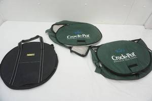 lot 359 image: Rival Insulated Crock Pot Bags & Performax Bag (one crock pot bag has some cracks)