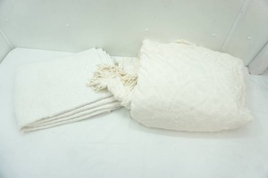lot 382 image: Chanel Bedspread & White Blanket