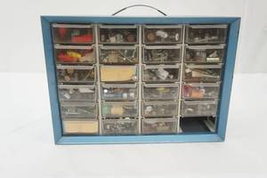 lot 407 image: Small Hardwares Organizer & Contents
