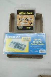 lot 421 image: Maintenance Hardware Value Pack & 120 Pc. Roll Pin Assortment Kit