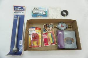 lot 425 image: Master Plumber Element Kit, Diverter Type Tub Spout, Regulator, Toilet Stopper, Epox Ribbon & More