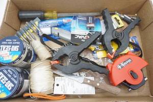 lot 438 image: Clamps, String, Large Sewing Needles, Bit Adaptors, Lock De-Ice, Sheffield Bit Kit