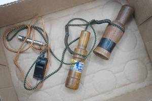 lot 545 image: Faulks WA-11 Duck Call, Another Call, & Whistles