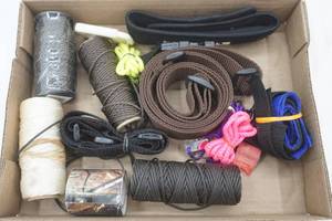 lot 566 image: String, Straps, Camo Tape