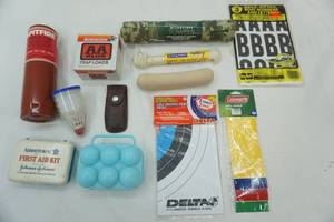 lot 570 image: Propane Fuel, Trap Loads, Targets, Self-Stick Numbers & Letters and more