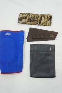 lot 582 image: Ammo Sleeves, Vinyl Pouch, Asics Knee Brace