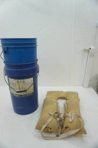 lot 590 image: 5 & 7 Gallon Buckets Vintage Life Jacket