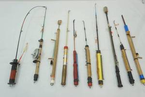 lot 594 image: Vintage Ice Fishing Jig Sticks