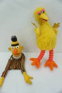 lot 651 image: Vintage Big Bird and Bert