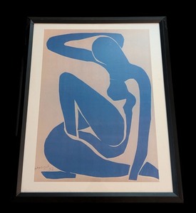 lot 88 image: LL - Framed Henri Matisse 52 Nu Bleau Blue Nude