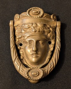 lot 98 image: LL - Dionysus Brass Door Knocker