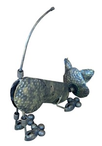 lot 24R image: P - Steampunk Style Metal Cat Decor Sculpture