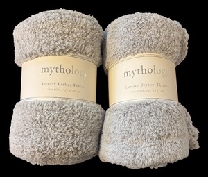 lot 37R image: BR - Set of Two New Mythology Luxury Berber Throws