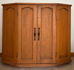 lot 44H image: FLR - Vintage Wood Cabinet by Furniture Inc. of Minneapolis