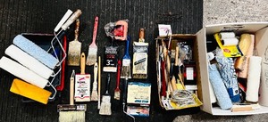 lot 63HH image: GS - Torin Rolling Tool Chest with Large Assortment of Hand Tools, Paint Supplies, and Snap-on Organizer