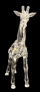 lot 136H image: FLR - Collection of Vintage Crystal Animal Figurines - Giraffe, Swan, Bear