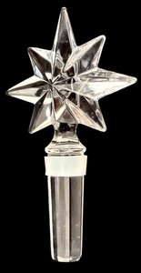 lot 181H image: FLR - Waterford Crystal Star Wine Stopper 4.5 Inches