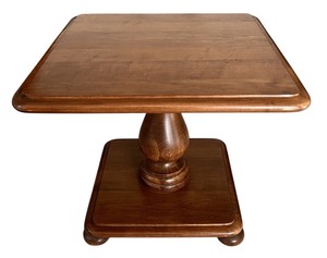 lot 227H image: FLR - Vintage Kling Colonial Square Wood Accent Table, 16.5 x 20