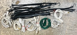 lot 304H image: GS - Set of Extension Cords and Black Bungee Straps