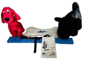 lot 313H image: FLR - Bone Fone Set with Clifford and Scotty Plush Dogs and Manual