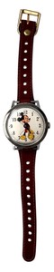 lot 317H image: FLR - Vintage Mickey Mouse Watch with Genuine Leather Band